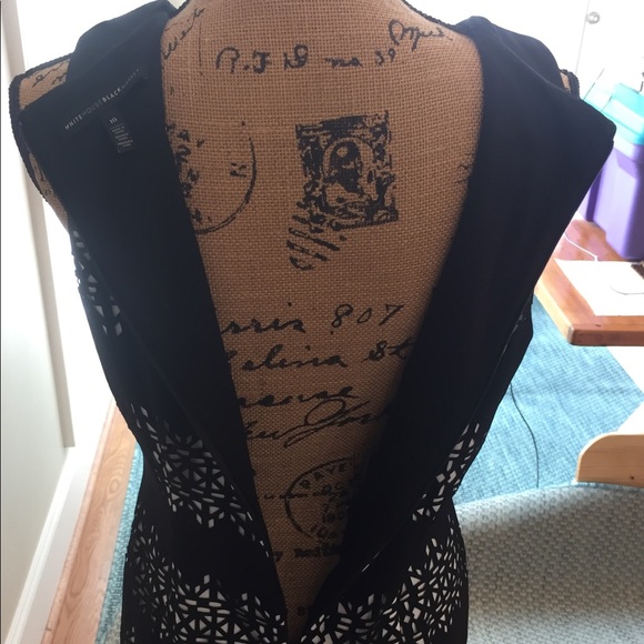 WHBM sleeveless LBD with laser cut details size 10 - Picture 9 of 16